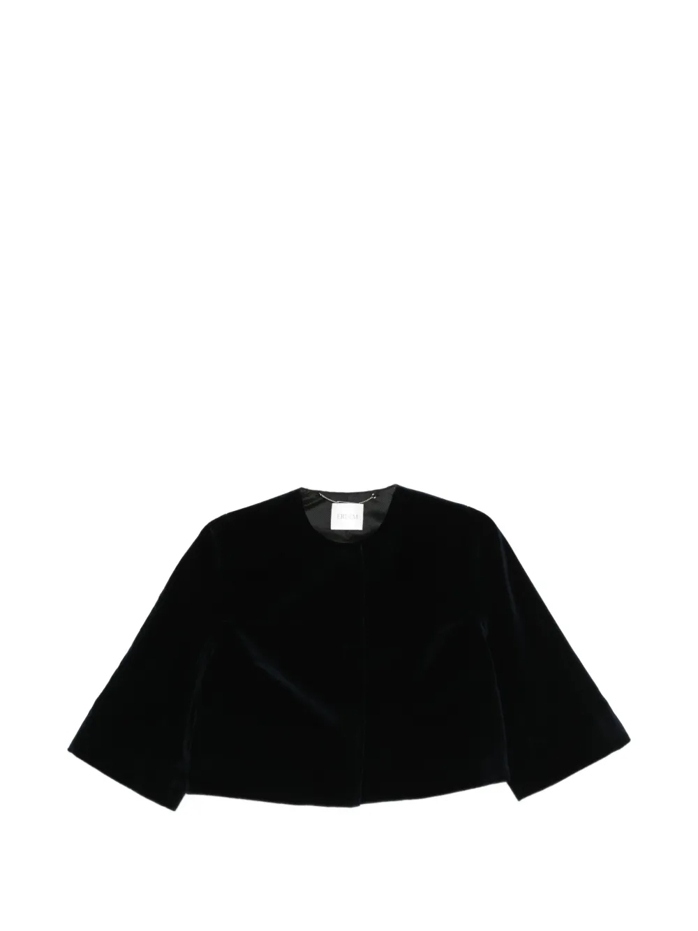 ERDEM embellished velvet cropped evening jacket - Schwarz