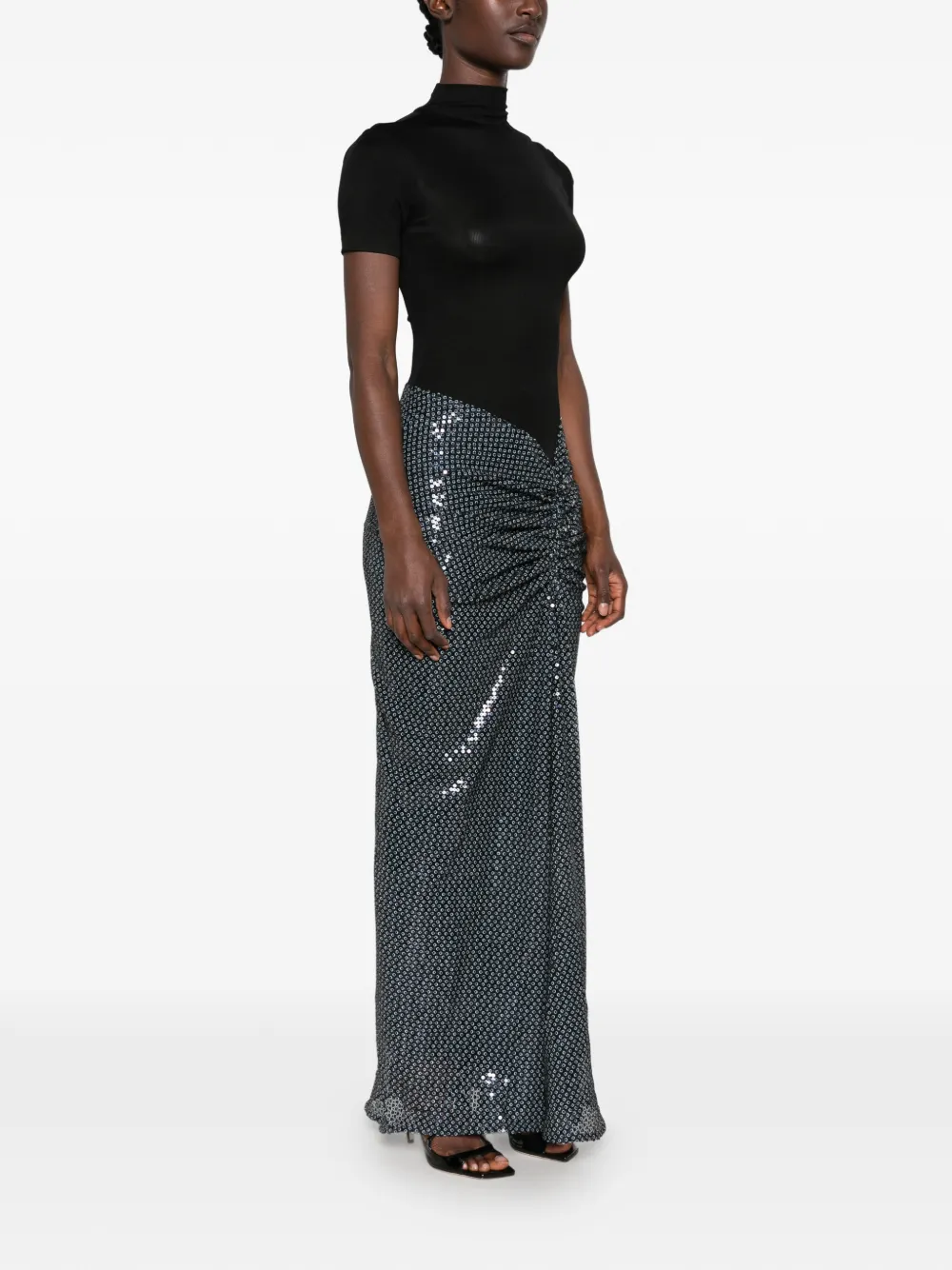 Christopher Esber sequin-embellished ruched gown Blauw