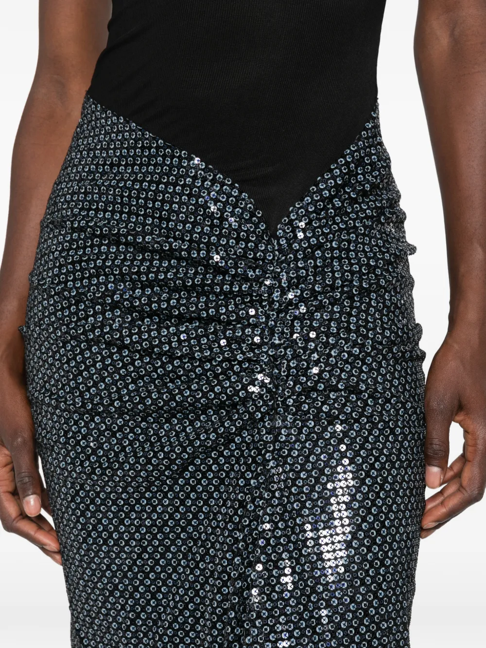 Christopher Esber sequin-embellished ruched gown Blauw