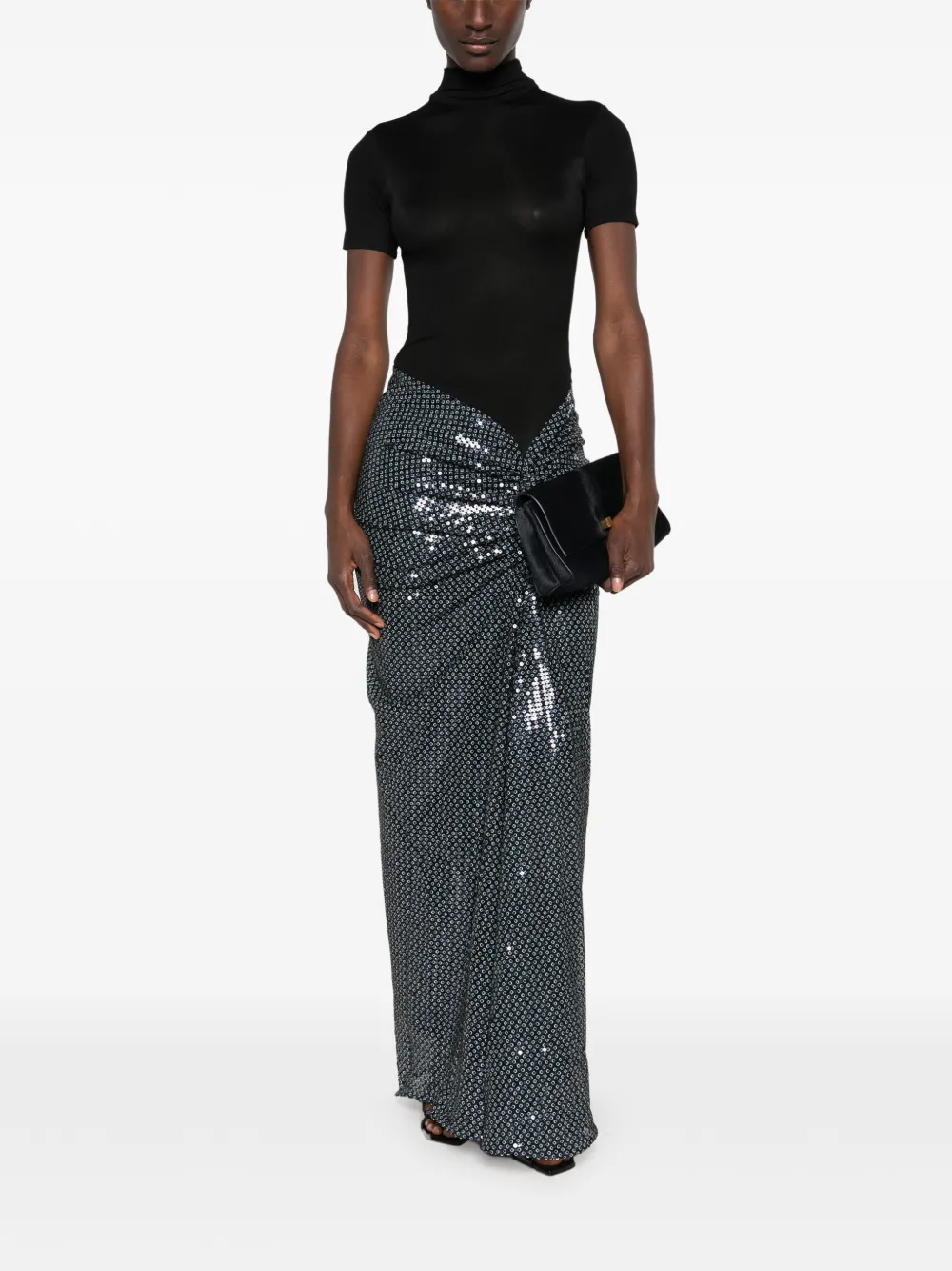 Christopher Esber sequin-embellished ruched gown Blauw