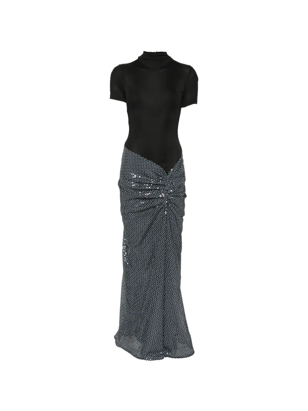 Christopher Esber sequin-embellished ruched gown - Bleu Christopher Esber sequin-embellished ruched gown - Bleu
