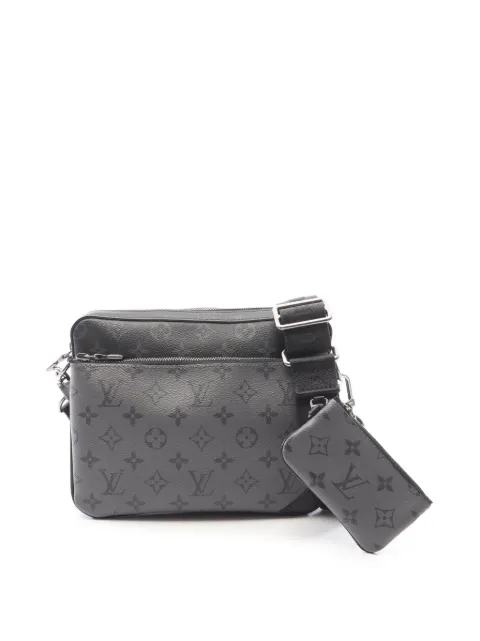 Louis Vuitton Pre-Owned 2020 모노그램 이클립스 트리오 메신저 크로스 백