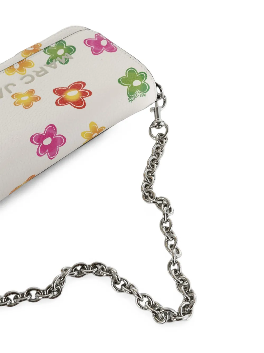 Marc Jacobs Wild Daisy leren portemonnee met ketting Wit