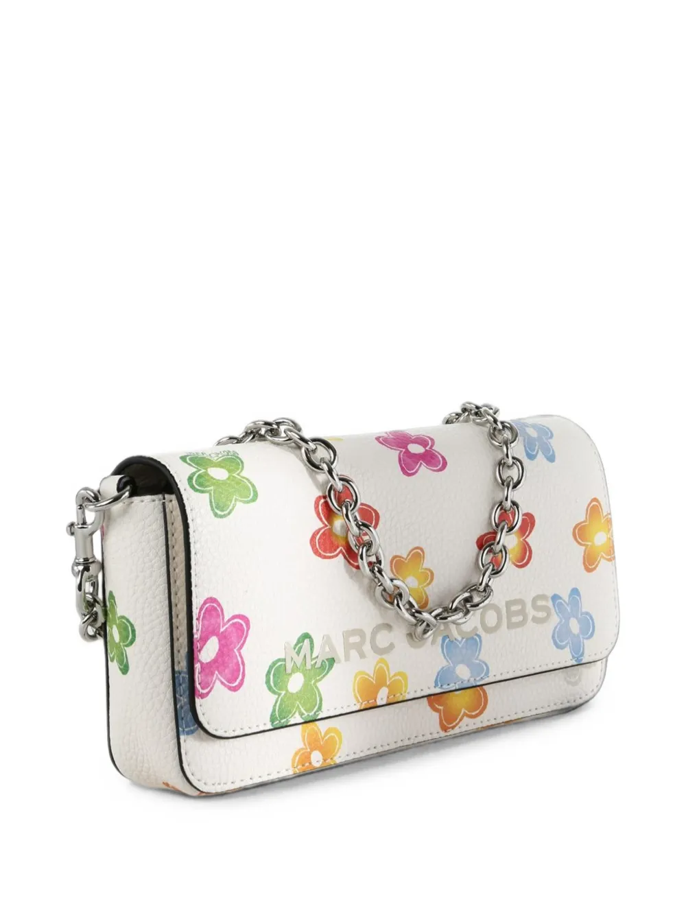 Marc Jacobs Wild Daisy leren portemonnee met ketting Wit