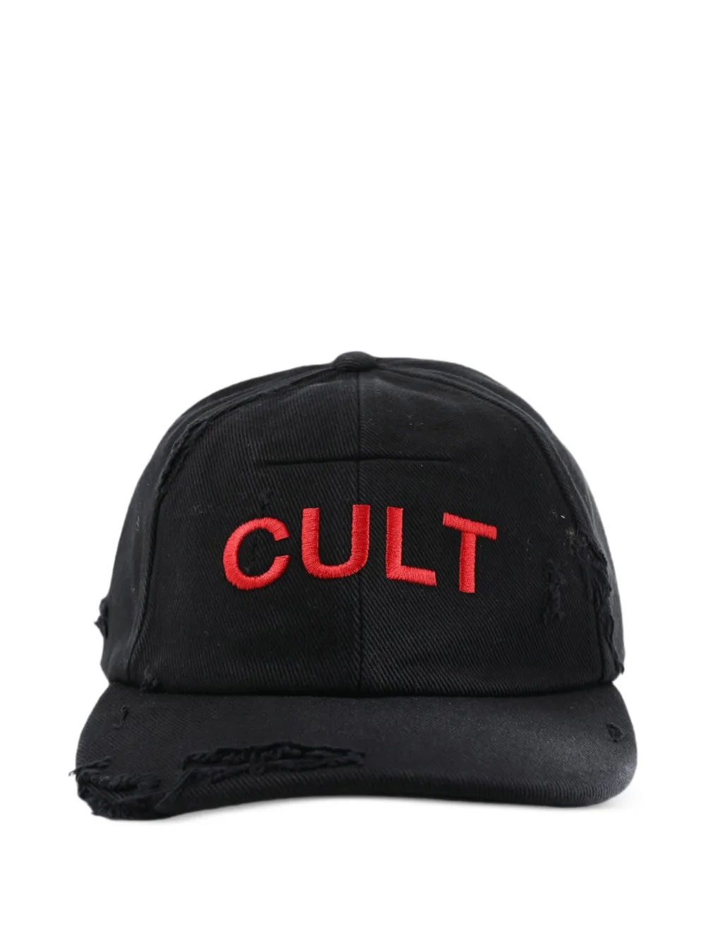 matieres fecales distressed embroidered baseball cap