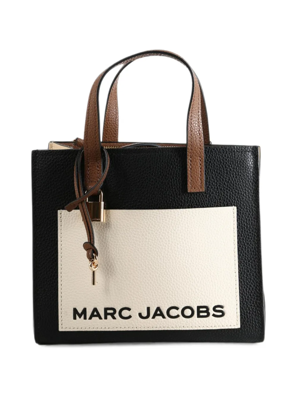 Marc Jacobs logo-print leather tote bag - Nero