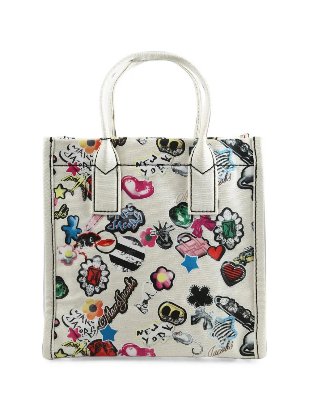 Marc Jacobs medium sticker-print tote bag - Toni neutri