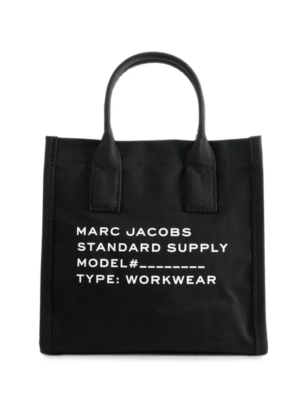 Marc Jacobs medium logo-print cotton tote bag Zwart