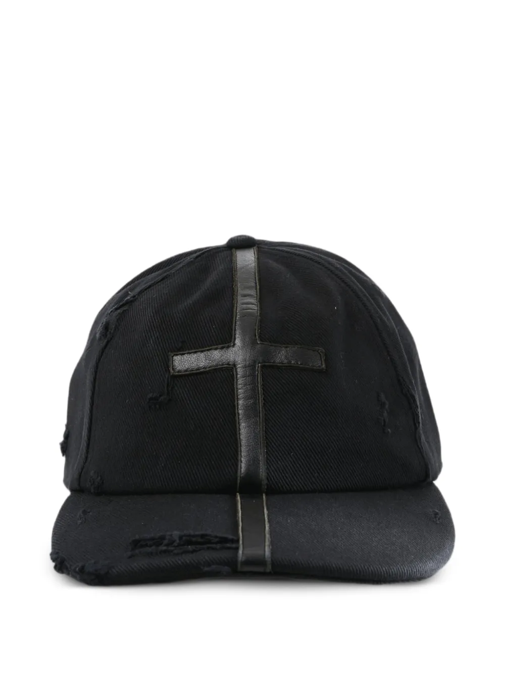 matieres fecales distressed cross-patch baseball cap