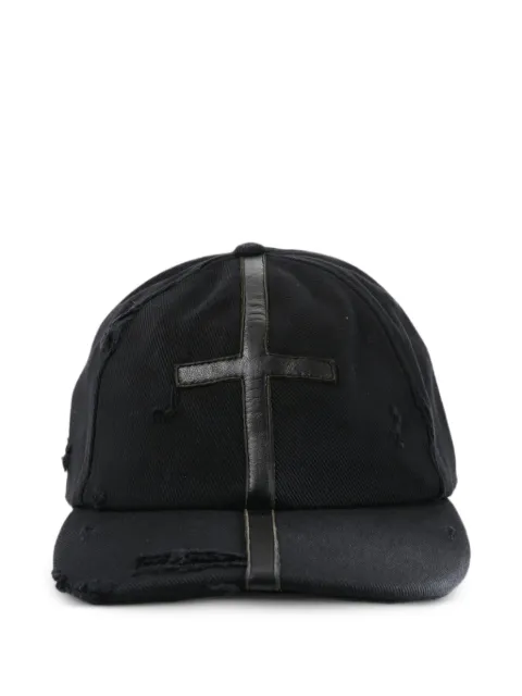 Matières Fécales distressed cross-patch baseball cap
