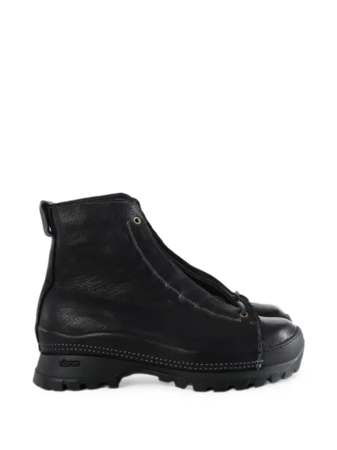 Guidi lace-up leather combat boots
