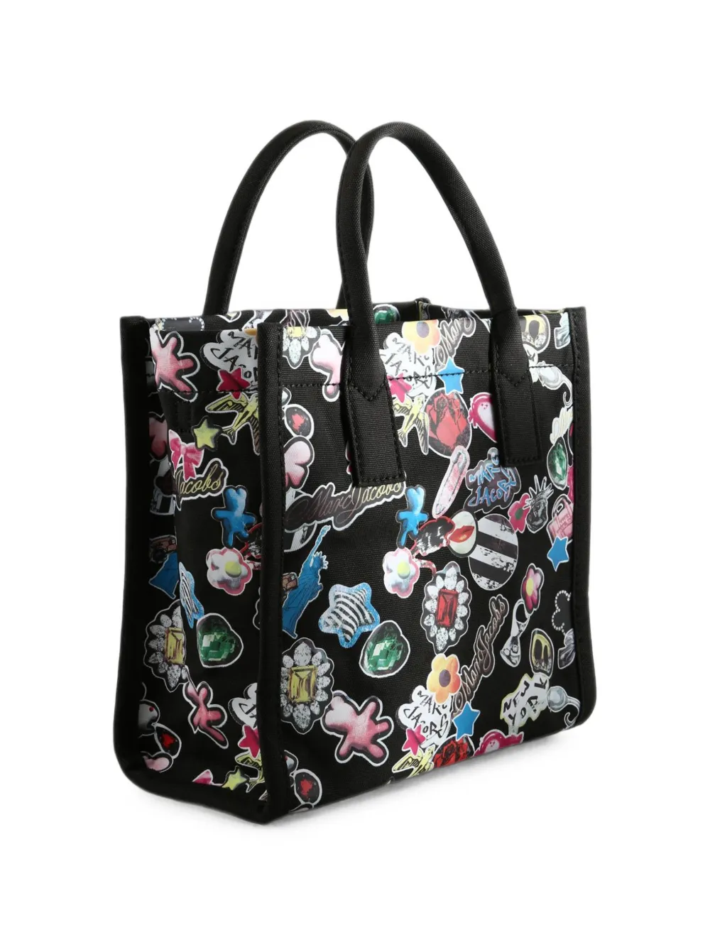 Marc Jacobs Shopper met sticker-print Zwart