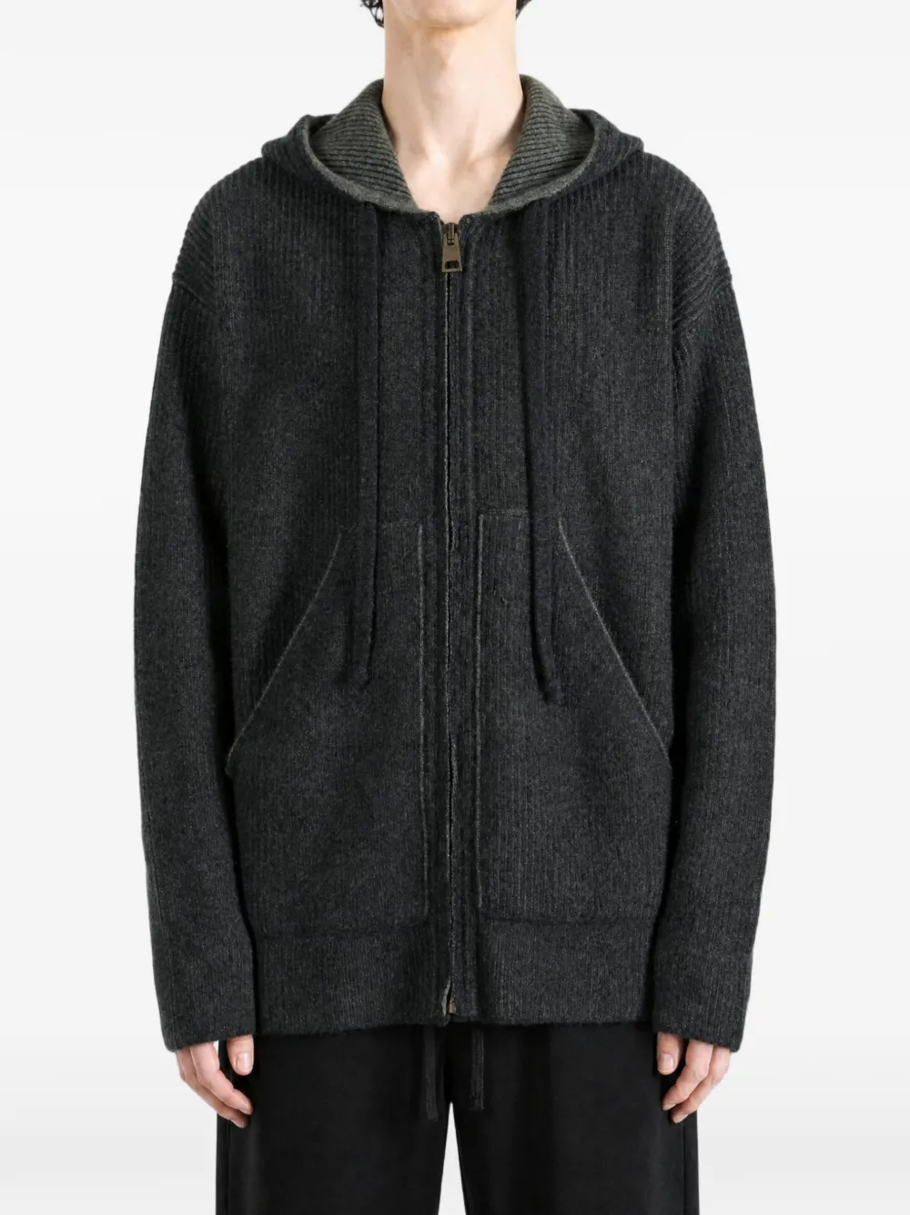 Uma Wang Hoodie met rits Grijs