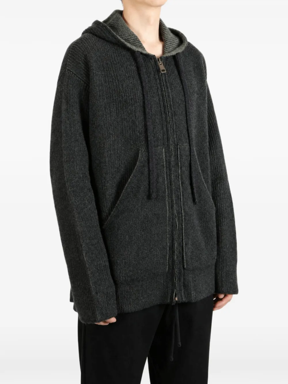 Uma Wang Hoodie met rits Grijs