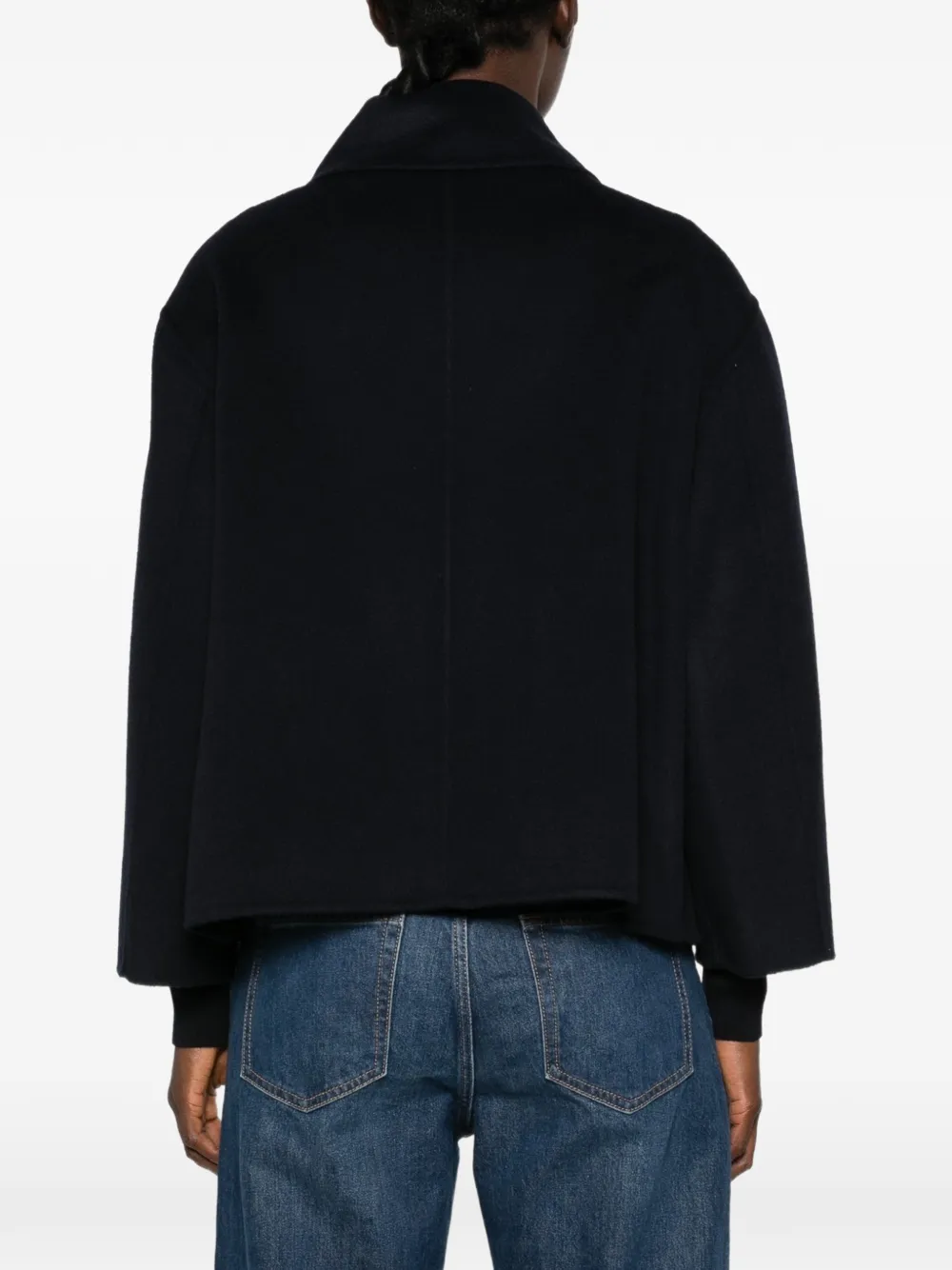 Arma Manila wollen jack met dubbele rij knopen Blauw