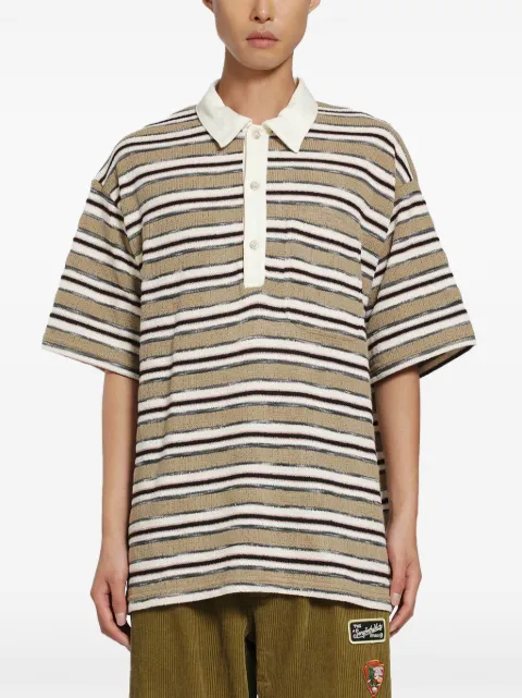Song For The Mute Gym striped polo shirt