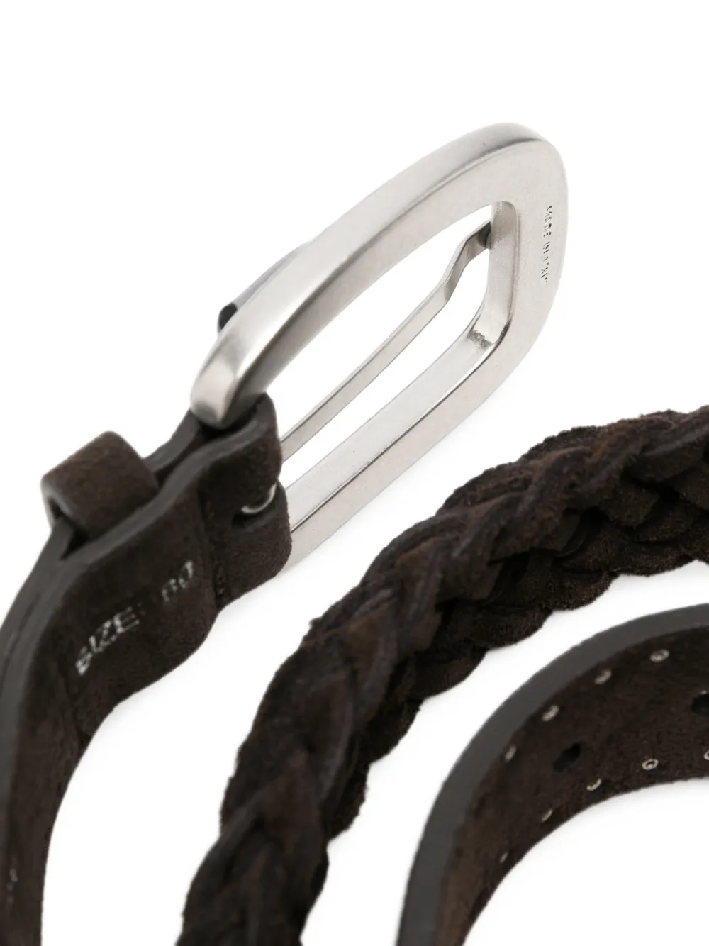 Golden Goose Houston braided micro-stud belt Bruin