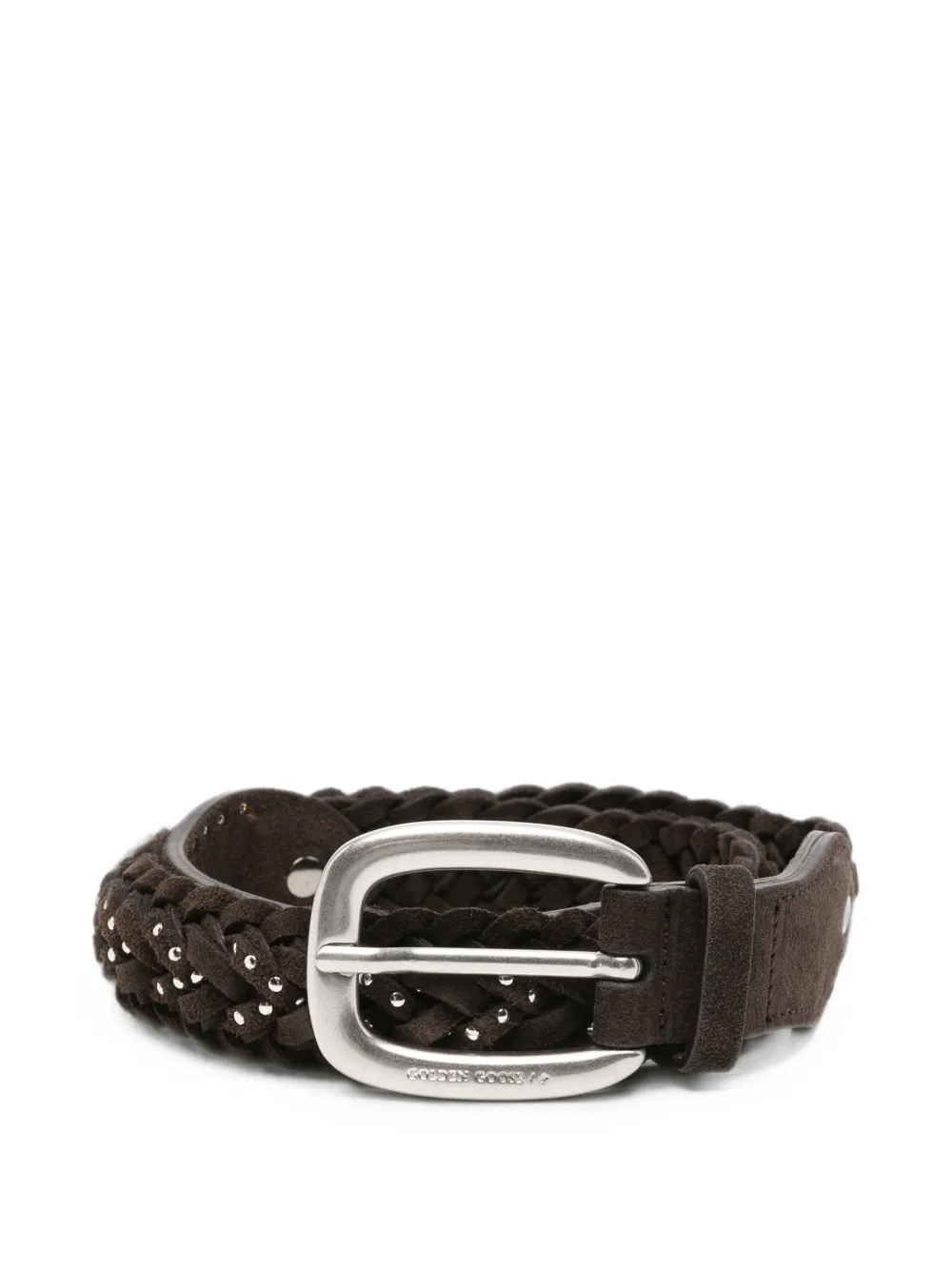 Golden Goose Houston braided micro-stud belt Bruin