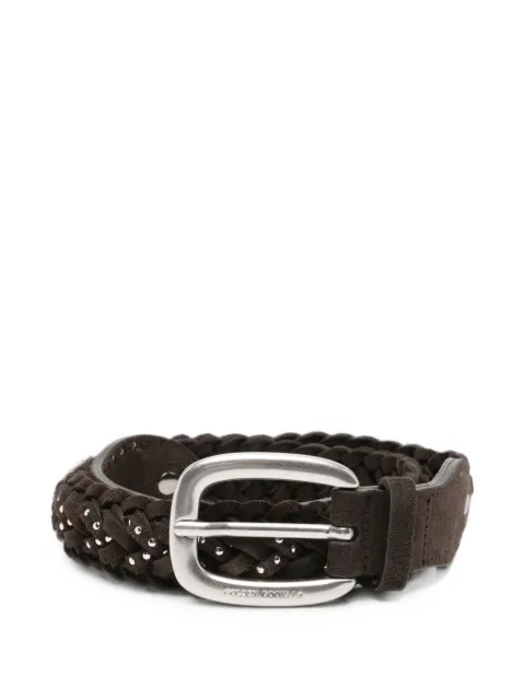 Golden Goose Houston braided micro-stud belt