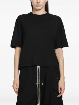 美品 最終価格 rick owens drkshdw クロップドカットソー Rick Owens クロップド Tシャツ | ブラック | FARFETCH JP