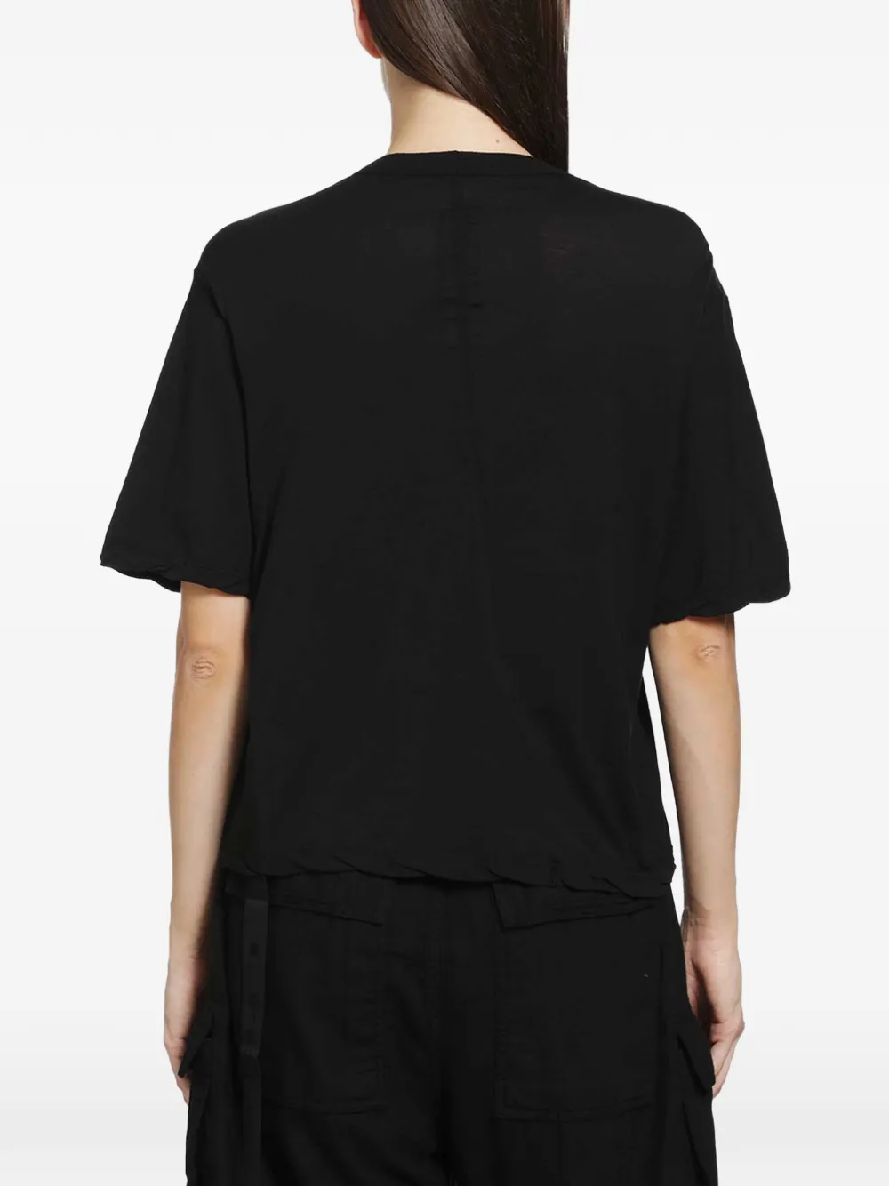 Rick Owens DRKSHDW raw-cut short-sleeve T-shirt Zwart