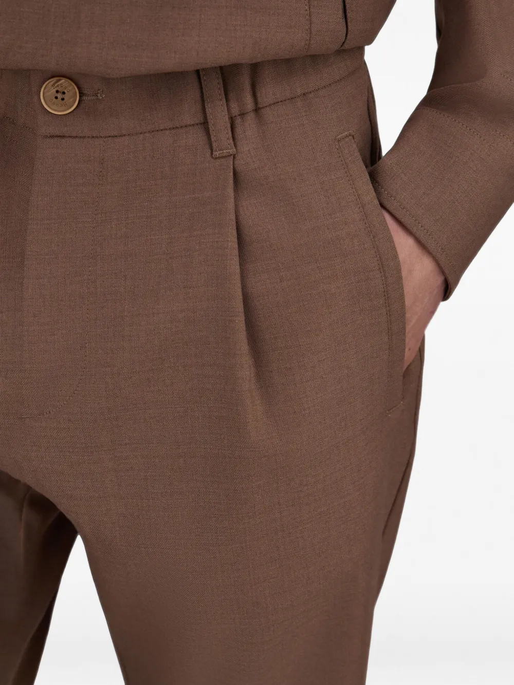 Herno pleated tailored trousers Bruin