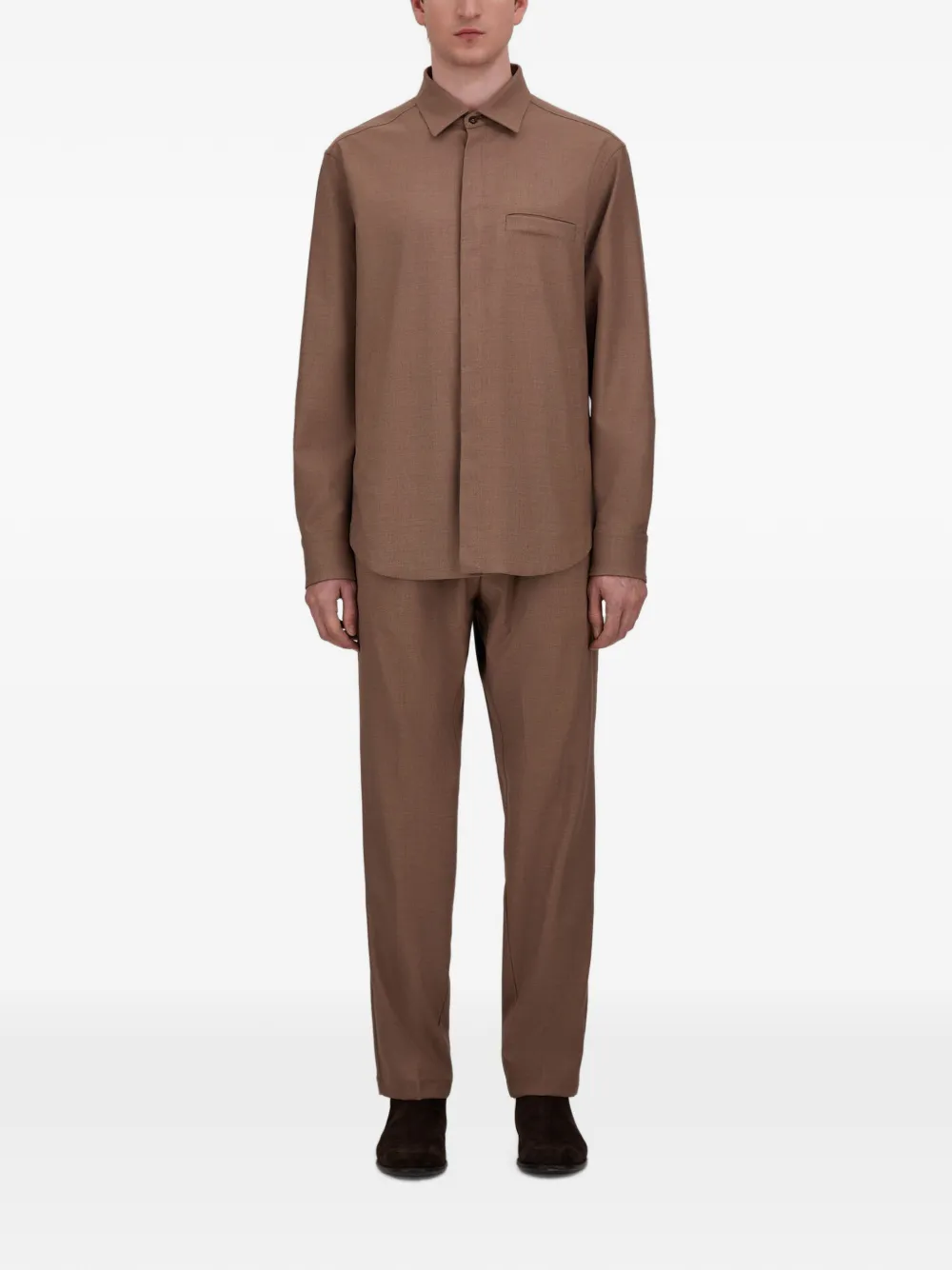 Herno pleated tailored trousers Bruin