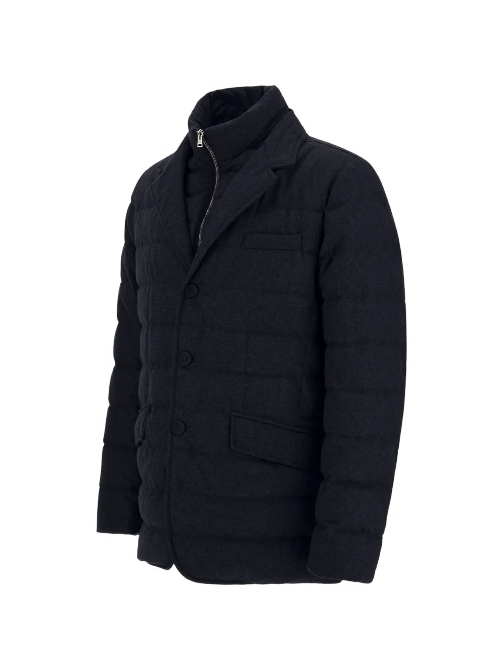 Herno Il Blazer gewatteerd flanellen jack Blauw