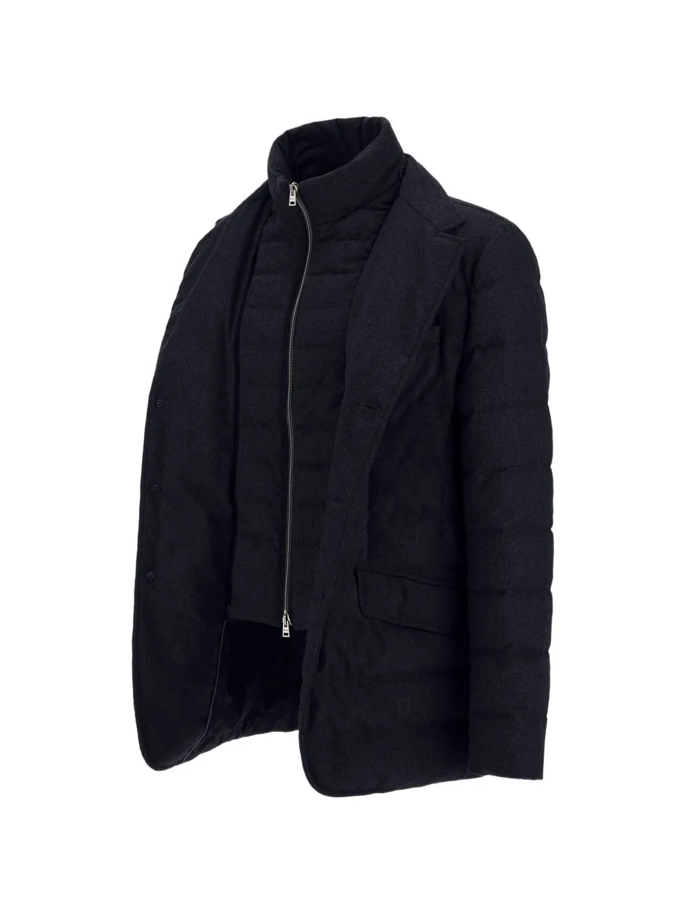Herno Il Blazer gewatteerd flanellen jack Blauw