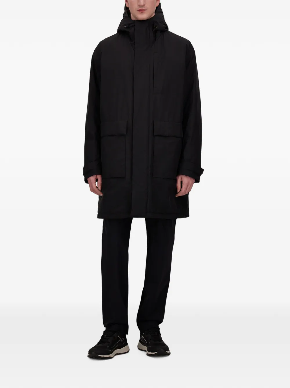 Herno Gewatteerde parka met capuchon Zwart