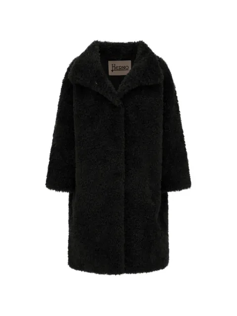 Herno lapel-collar faux-fur coat