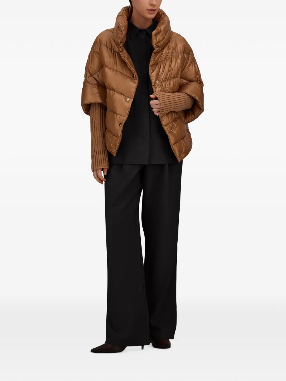 Herno Geplooide twill pantalon Zwart