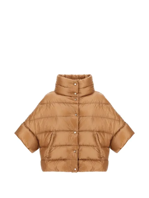 Herno high-neck quilted cape