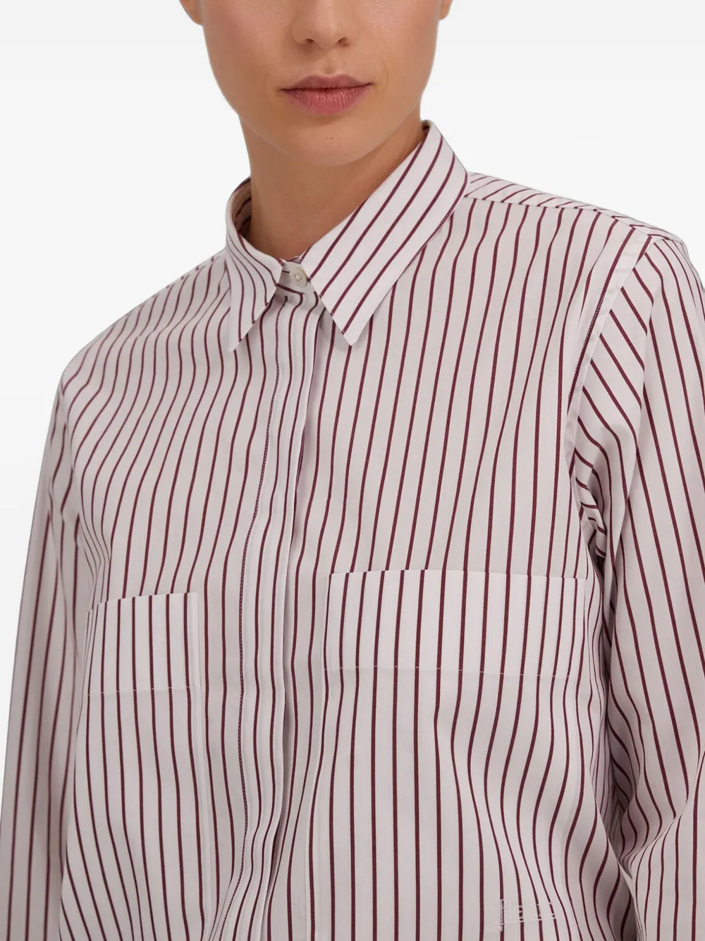 Herno Gestreept blouse Wit