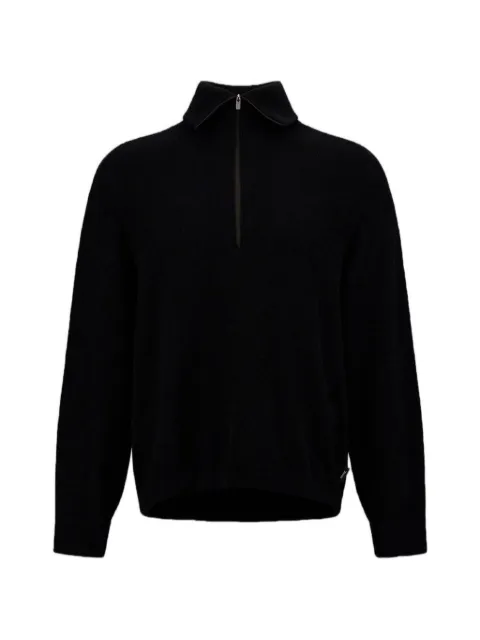 Laminar high-neck half-zip sweater