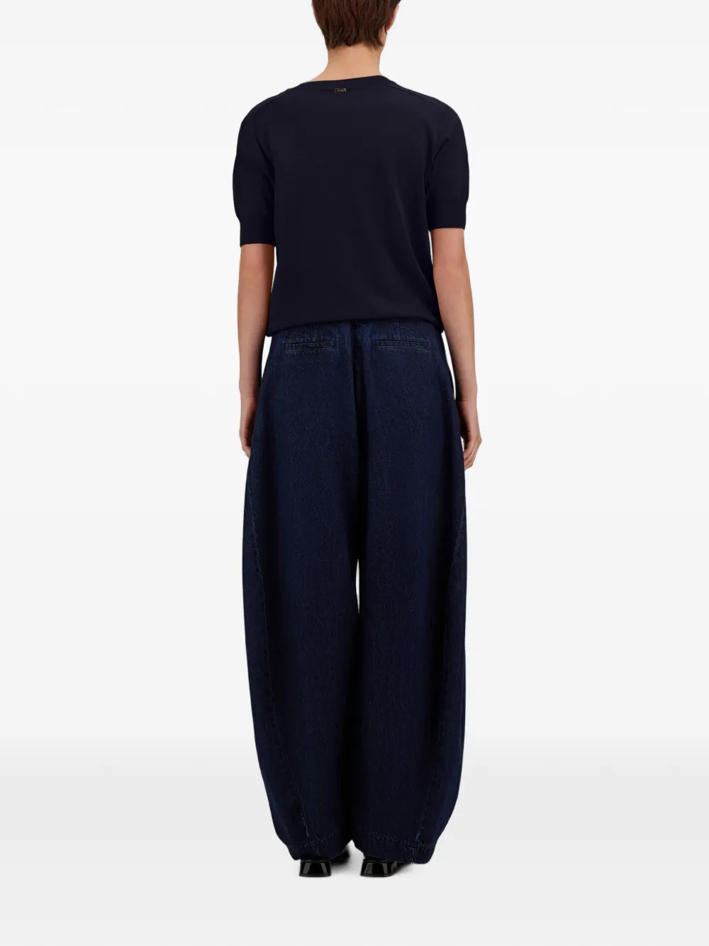 Herno T-shirt in tricotsteek Blauw