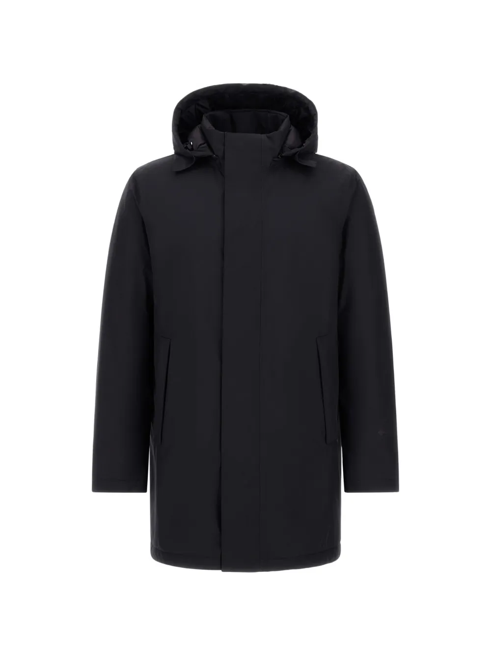 Herno Cappotto monopetto Gore-Tex® con cappuccio - Nero