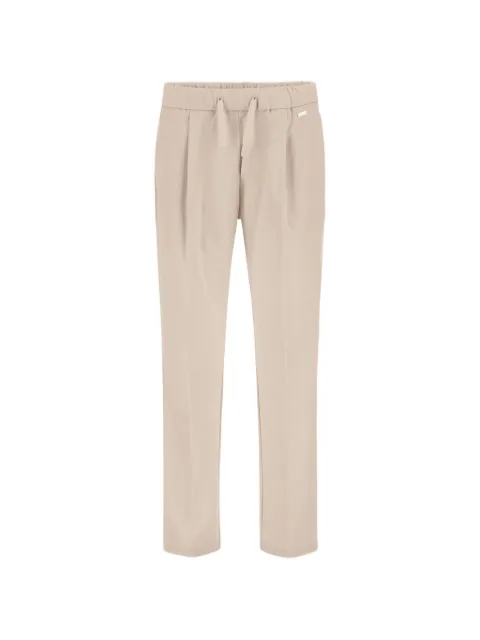 Herno elasticated drawstring-waist straight trousers