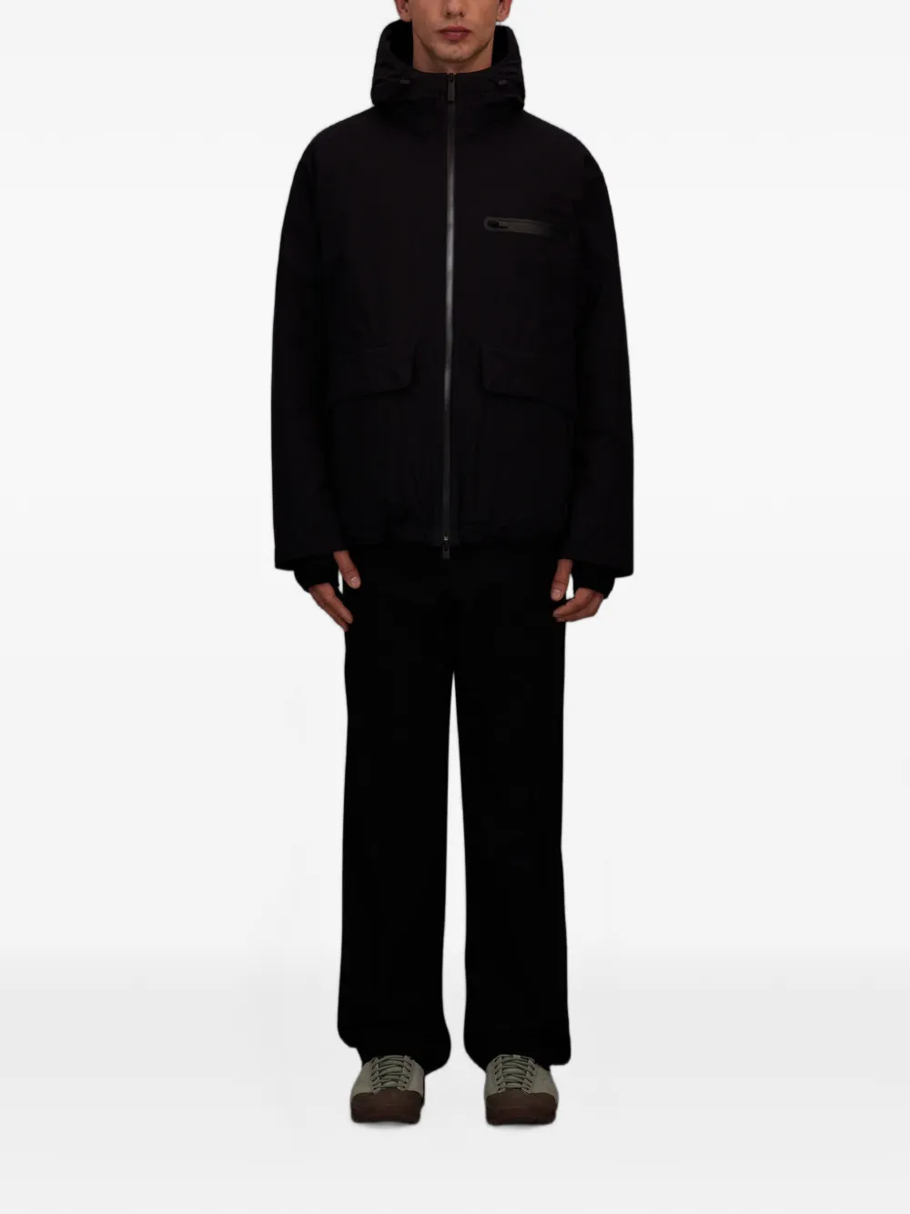 Laminar GORE-TEX parka met capuchon Zwart