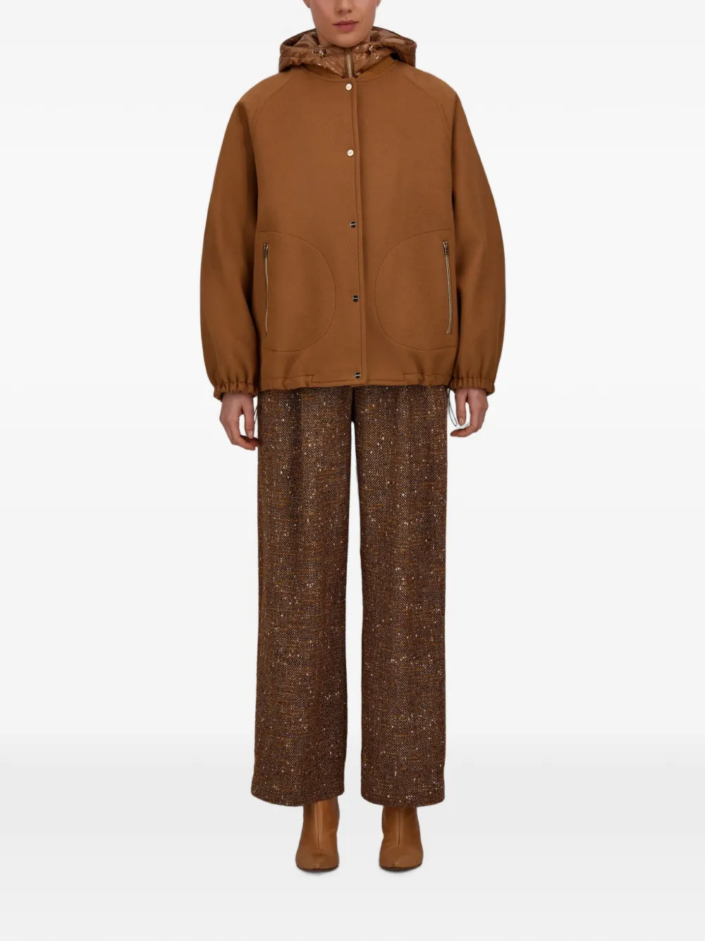 Herno panelled oversized jacket Bruin