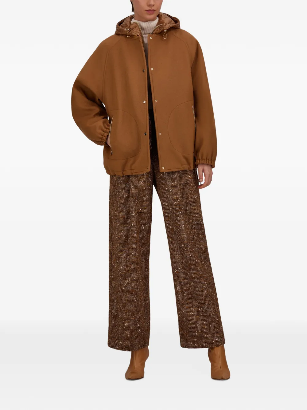 Herno panelled oversized jacket Bruin