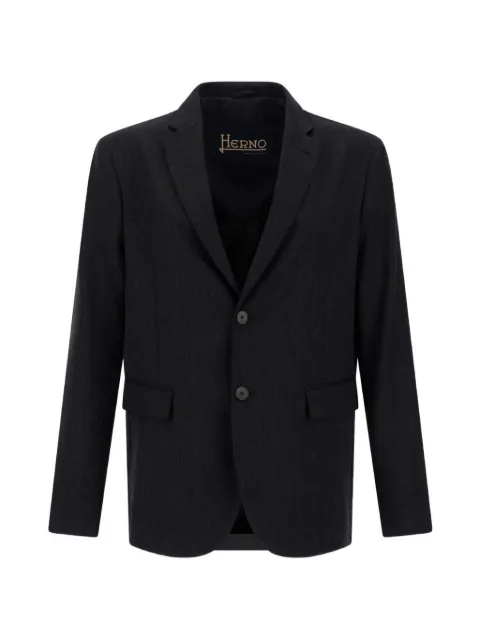 Herno single-breasted wool-twill blazer