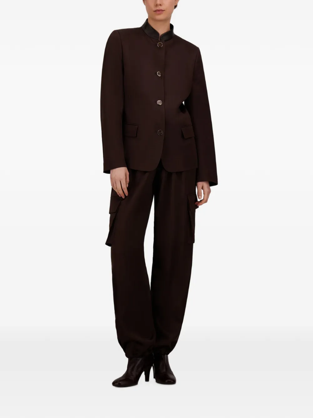 Herno Broek met cargo zak Bruin