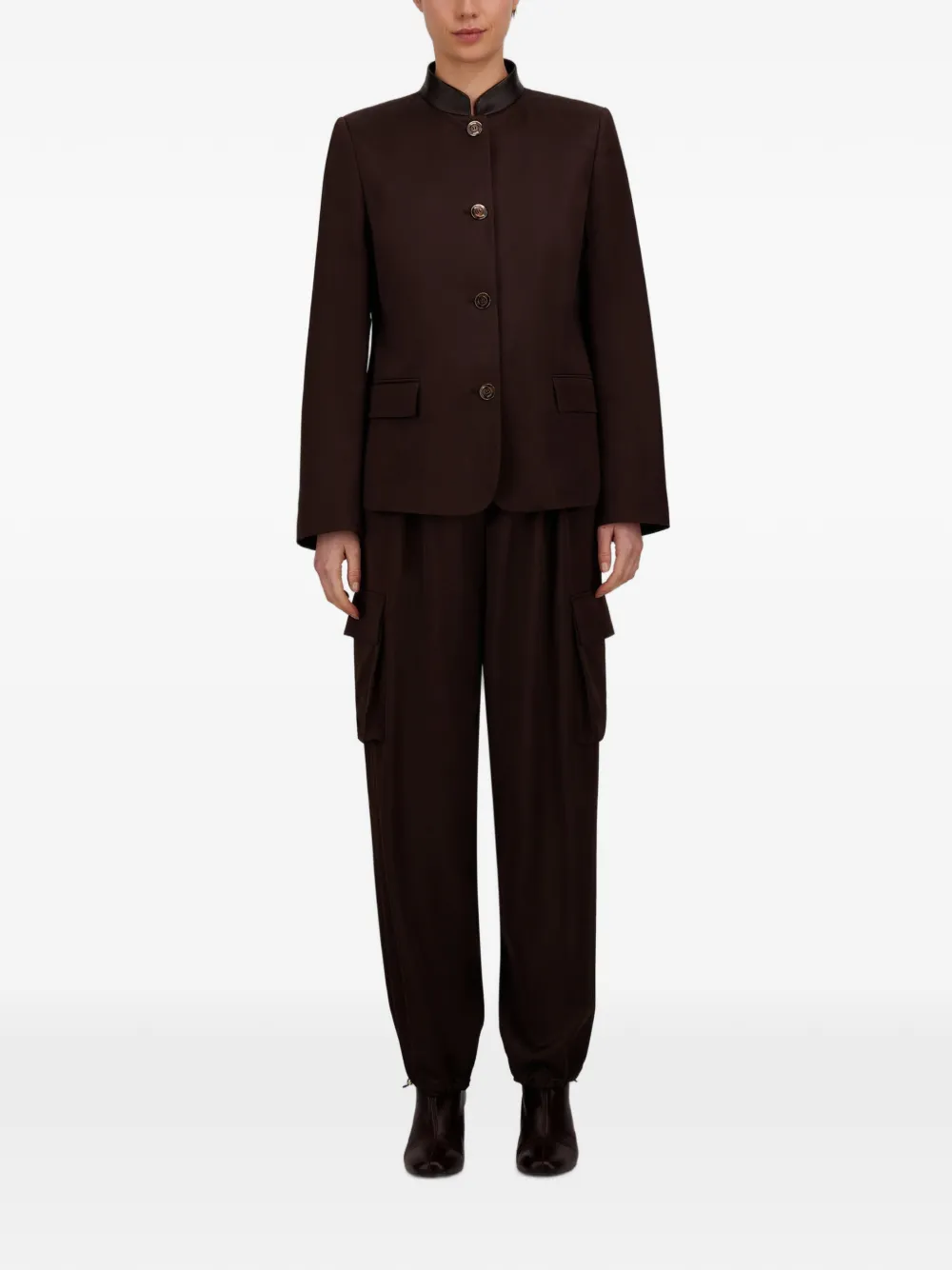 Herno Broek met cargo zak Bruin