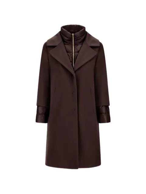 Herno nylon-ultralight bib wool coat
