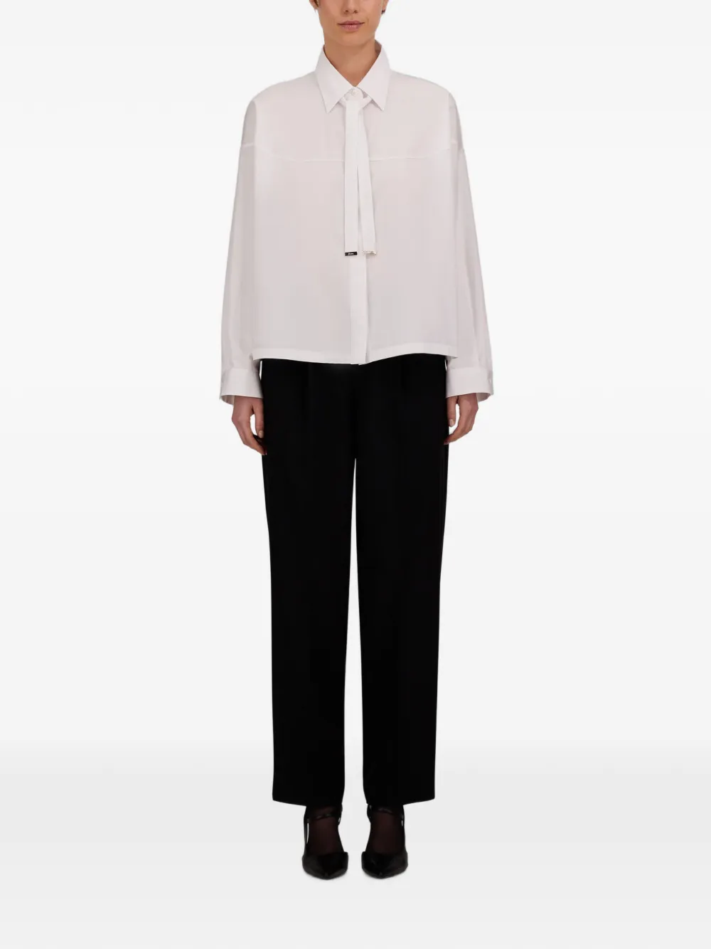 Herno Zijden blouse Wit