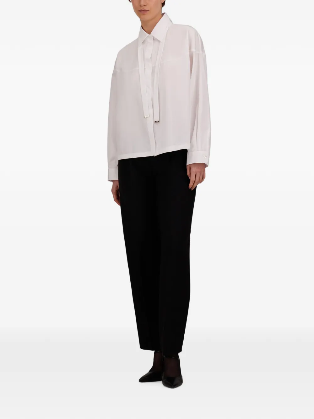 Herno Zijden blouse Wit