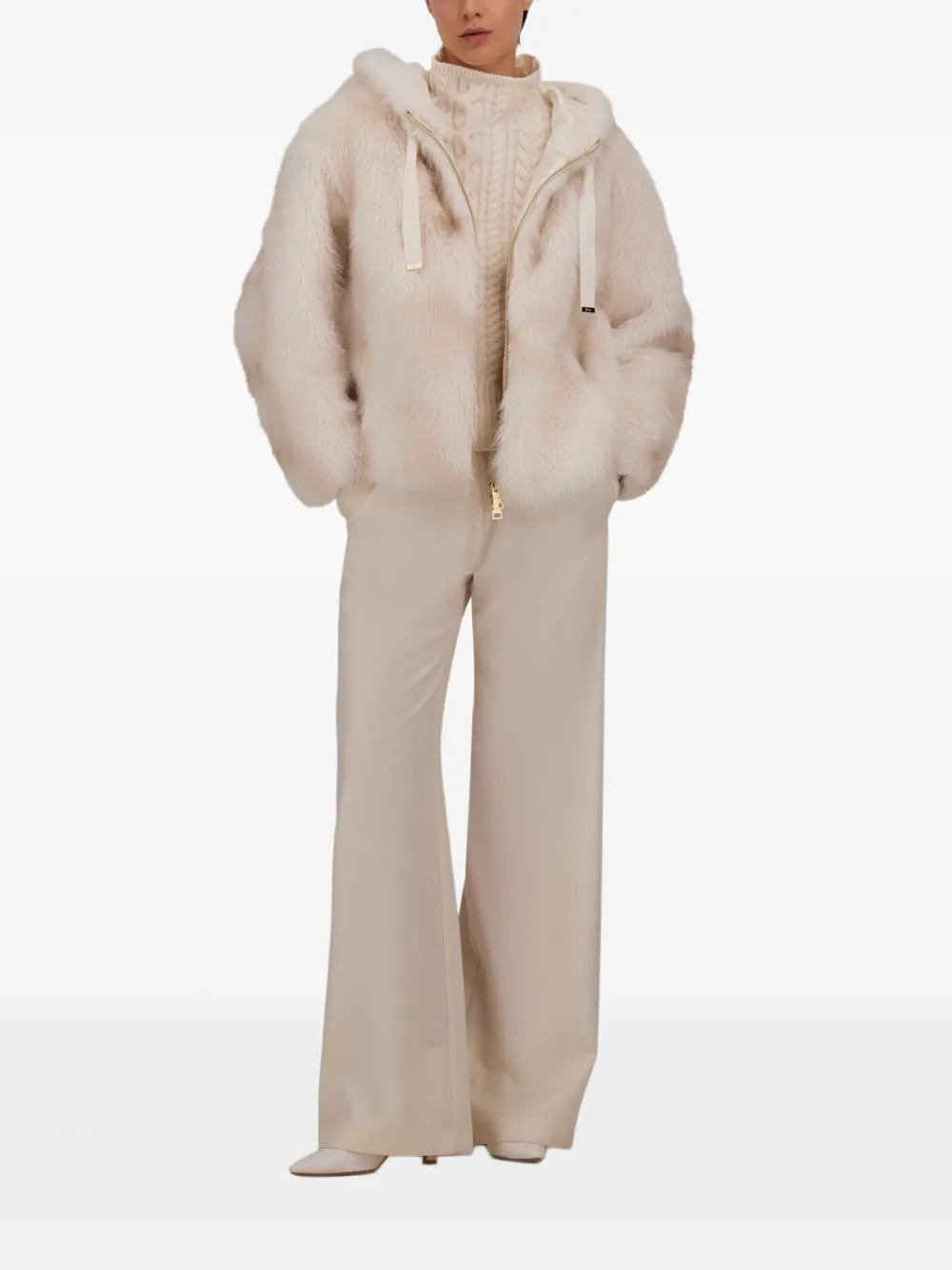Herno Jack van imitatiebont met lynx-effect Beige