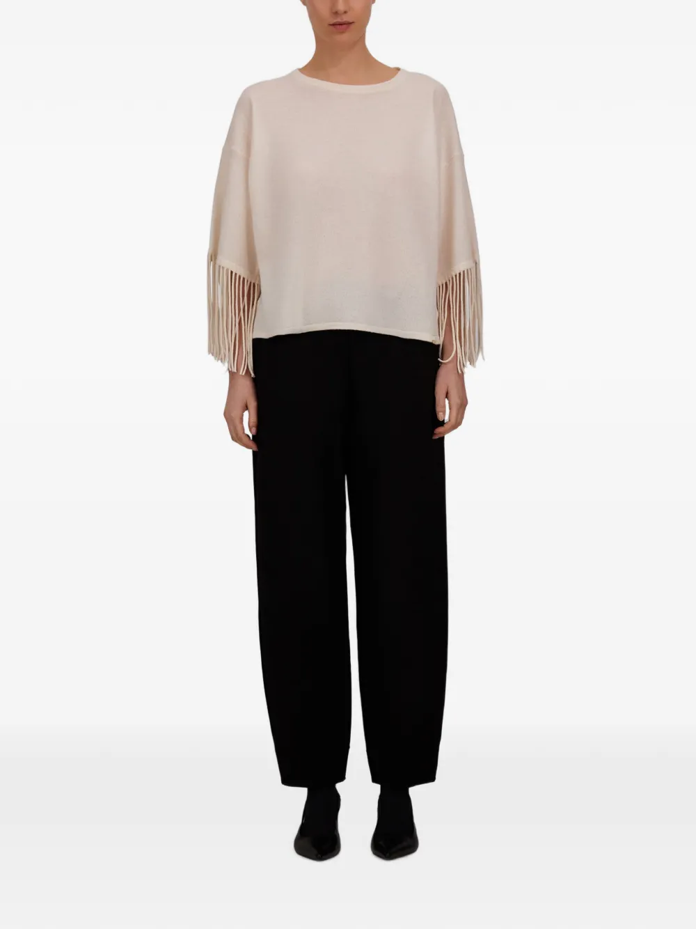 Herno Trui met franje-afwerking Beige