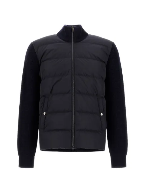 Herno cárdigan acolchado de punto gofrado